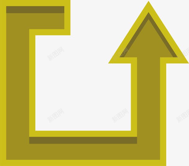 创意黄色循环箭头png免抠素材_新图网 https://ixintu.com 几何 创意 创意箭头 图案 指引 指示 方向 箭头 花边 设计 长箭 黄色循环箭头