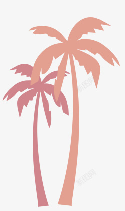简笔画椰子树椰子树简笔画矢量图高清图片