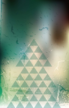 对称的绿色三角形背景矢量图背景