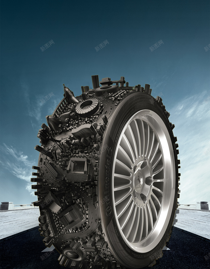 轮胎创意背景psd设计背景_新图网 https://ixintu.com 创意 商务 汽车 汽车广告 科幻 科技 豪车 轮胎 黑色