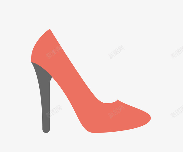 一只红色手绘的高跟鞋png免抠素材_新图网 https://ixintu.com 卡通手绘 手绘鞋子 红色 装饰图 鞋子 高跟鞋