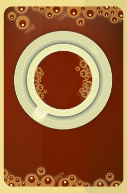 复古咖啡气泡饮料宣传海报背景矢量图背景