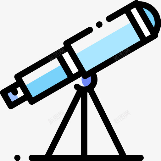 简约望远镜标图标png_新图网 https://ixintu.com 卡通装饰 扁平化 望远镜 架子 电子设备 矢量图案