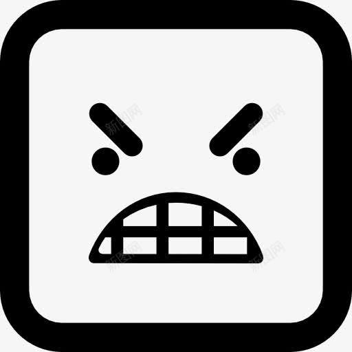 愤怒表情的方脸图标png_新图网 https://ixintu.com 广场 愤怒 接口 方 生气 脸 表情 表情的面孔 表情符号