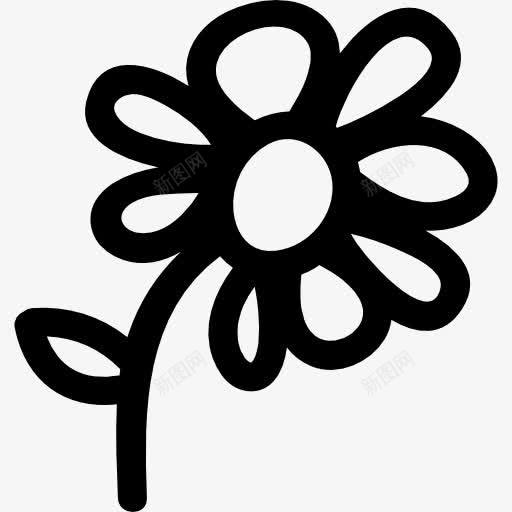 花的手绘符号图标png_新图网 https://ixintu.com 性质 手绘 符号 美丽 自然 花 轮廓