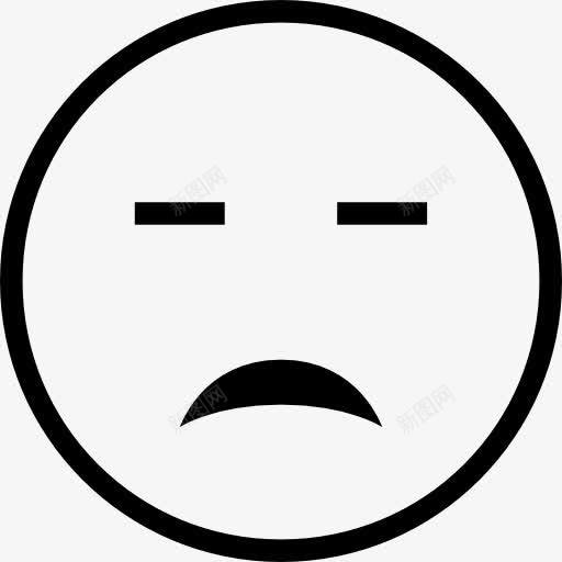 悲伤的脸轮廓表情图标png_新图网 https://ixintu.com 中风的脸 山楂Emoji中风 悲伤 接口 概述 表情 面孔