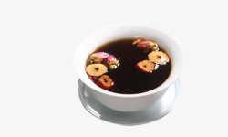 红糖水实物素材玫瑰红枣红糖茶高清图片