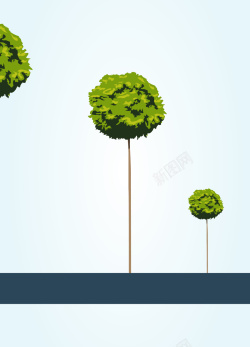 绿色环保画册创意绿色小树封面矢量背景高清图片