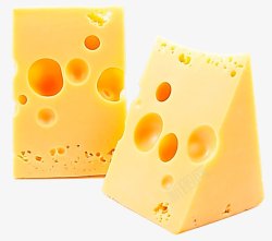 洞洞三角形奶酪食材高清图片