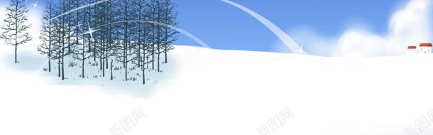 插画雪景jpg设计背景_新图网 https://ixintu.com 插画 雪景