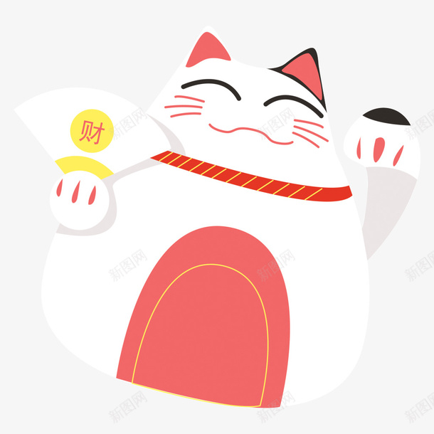 简约手绘招财猫透明png免抠素材_新图网 https://ixintu.com 招财 招财猫 猫 财源广进