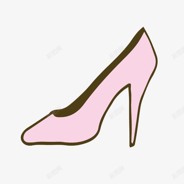 粉色高跟鞋png免抠素材_新图网 https://ixintu.com 卡通 手绘 粉色 鞋子 高跟鞋