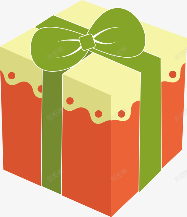圣诞礼盒装饰图标png_新图网 https://ixintu.com 卡通礼盒 圣诞礼物 圣诞节 扁平化 矢量图标 蝴蝶结