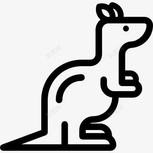 袋鼠图标png_新图网 https://ixintu.com 动物 动物园 动物王国 袋鼠 野生动物