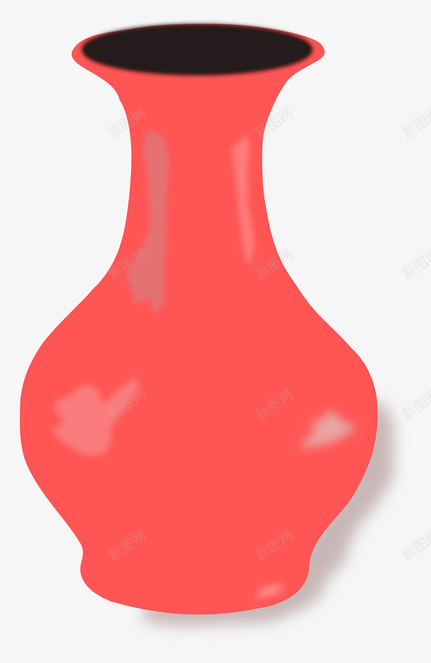 红色卡通花瓶装饰png免抠素材_新图网 https://ixintu.com 免抠图 卡通花瓶 抠图 红色花瓶 花瓶 装饰 装饰画