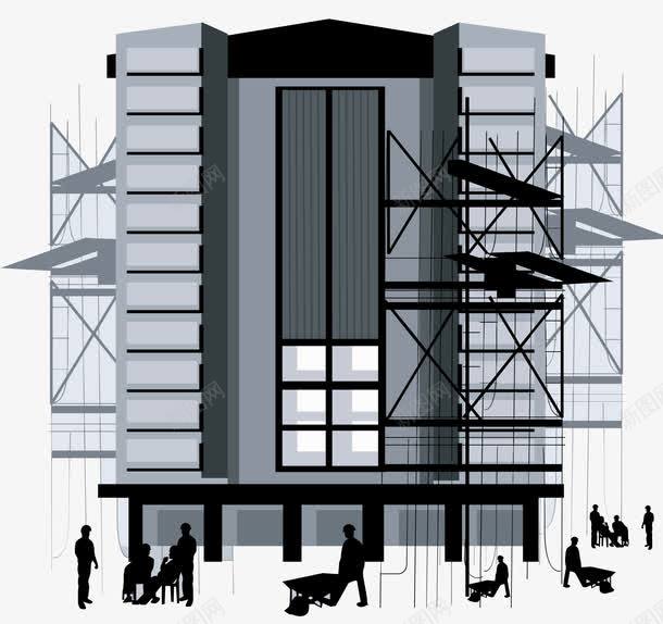 工地上的场景png免抠素材_新图网 https://ixintu.com 卡通 场景 工地 建筑