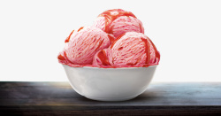 一碗粉色冰淇淋素材