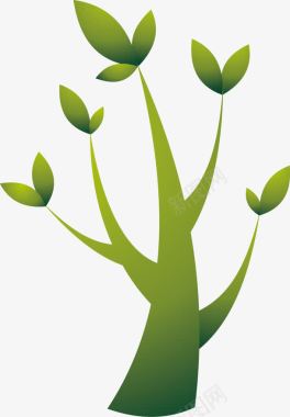 绿色植物树苗创意图图标图标