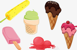 多种类冰淇淋素材