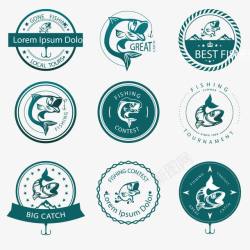 钓鱼logo设计钓鱼商标矢量图图标高清图片