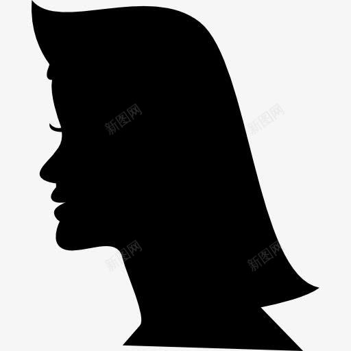 女人的头发的形状从侧面图标png_新图网 https://ixintu.com 人 发型 发廊 头 女人 形状 轮廓