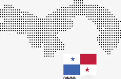 巴拿马巴拿马国家国旗地图矢量图高清图片