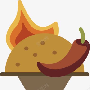 辛辣的食物图标图标