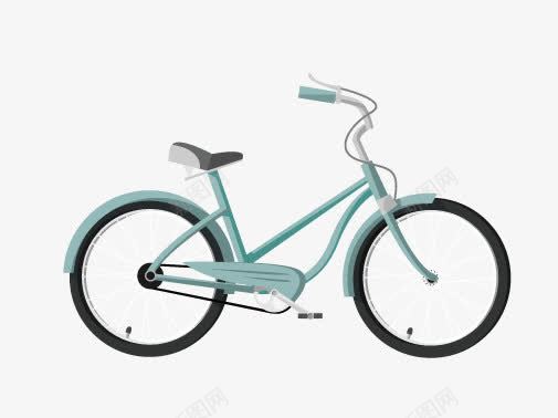 自行车png免抠素材_新图网 https://ixintu.com 单人自行车 简约卡通立体图形 马空龙绿色自行车