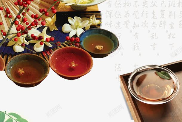 花茶png免抠素材_新图网 https://ixintu.com 产品实物 花茶 茶杯 茶水 鸡蛋花