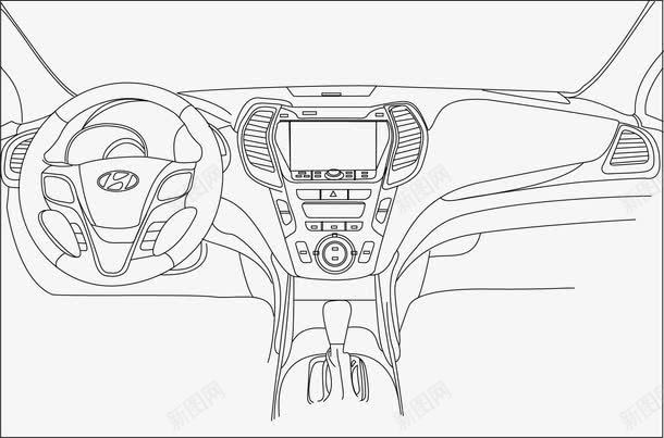 车辆png免抠素材_新图网 https://ixintu.com 免费矢量下载 手绘 插画 方向盘 车辆