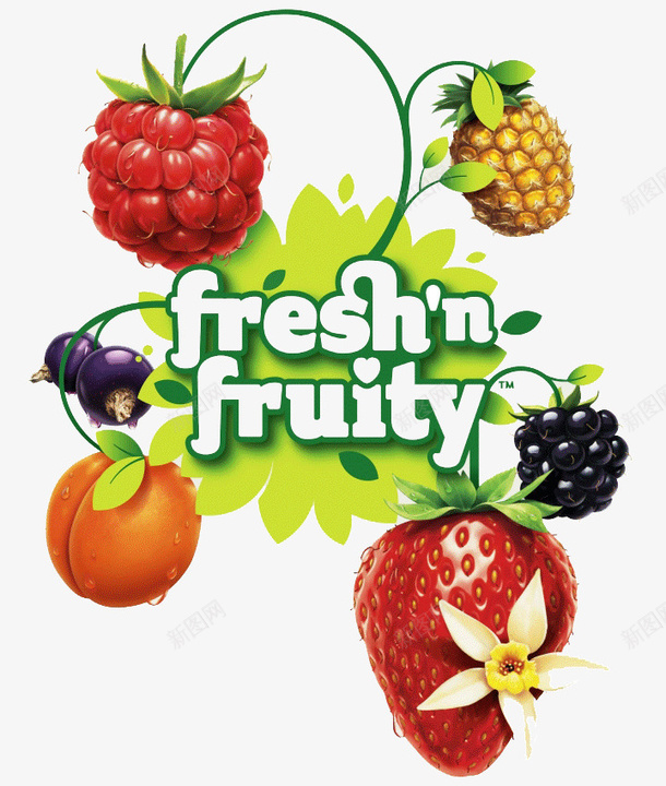 彩色创意水果png免抠素材_新图网 https://ixintu.com 创意 彩色 水果 红色 英文字母