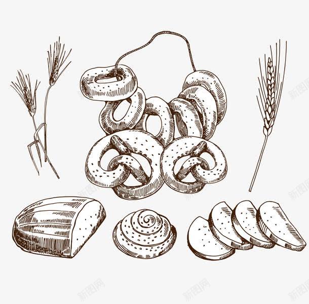 手绘面包圈png免抠素材_新图网 https://ixintu.com 手绘 面包 面包圈 食品 食物