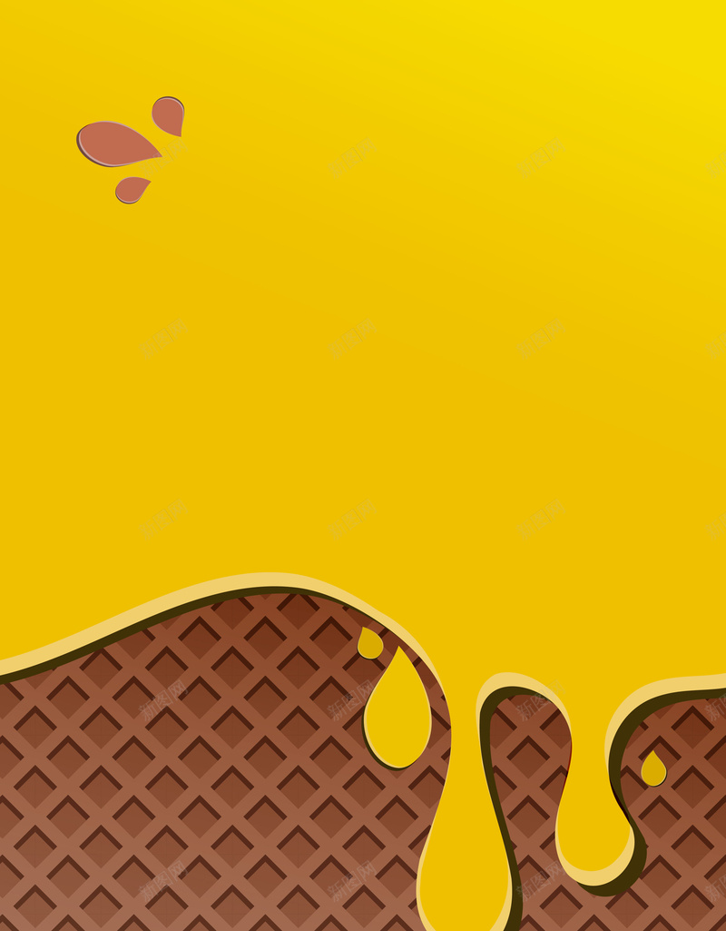 矢量黄色奶油状背景ai设计背景_新图网 https://ixintu.com 卡通 奶油状 巧克力 手绘 矢量 童趣 美味 美食 背景 黄色 矢量图