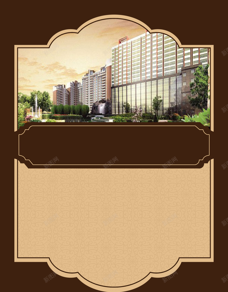 房地产宣传海报背景psd设计背景_新图网 https://ixintu.com 单页正图片下载 地产 大气 小区景观 广告语 房地产 楼盘 欧式画框 现房入住 现房即将售罄