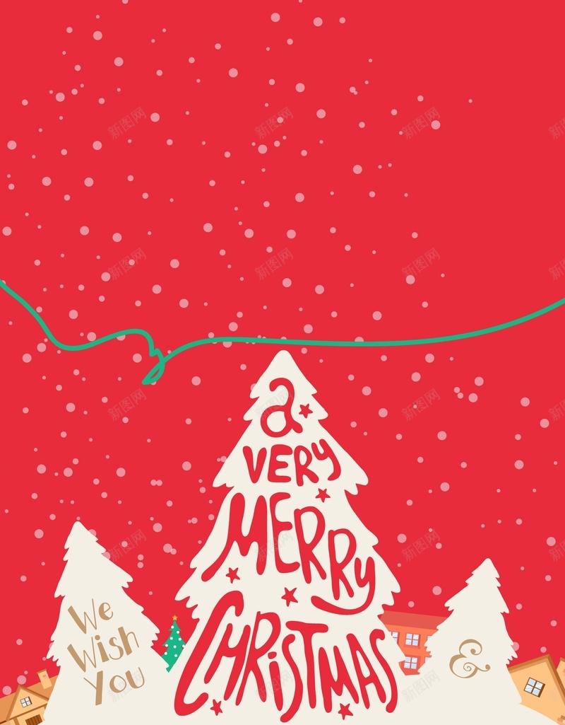 矢量创意卡通圣诞节贺卡促销海报ai设计背景_新图网 https://ixintu.com 促销 创意 卡通 圣诞树 圣诞节 海报 矢量 红色 贺卡 矢量图
