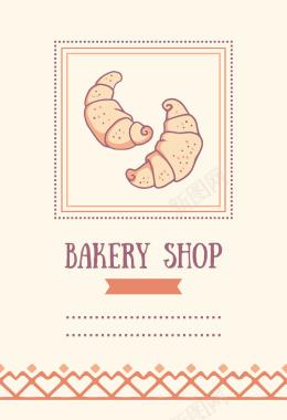 手工发酵面包店铺海报背景矢量图背景