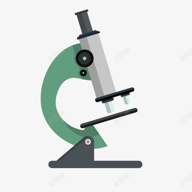绿色科学实验显微镜png免抠素材_新图网 https://ixintu.com 实验 显微镜 科学 科学实验 绿色