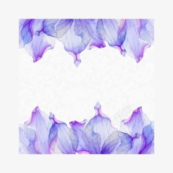 紫色花瓣边框素材