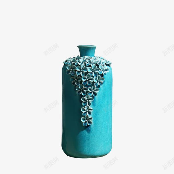 蓝色雕花花瓶png免抠素材_新图网 https://ixintu.com 欧式蓝色花瓶 欧式雕花 花瓶 蓝色雕花
