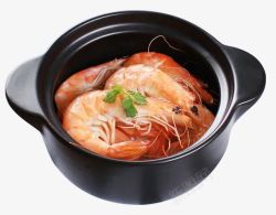 陶瓷汤锅红虾煲电饭煲高清图片