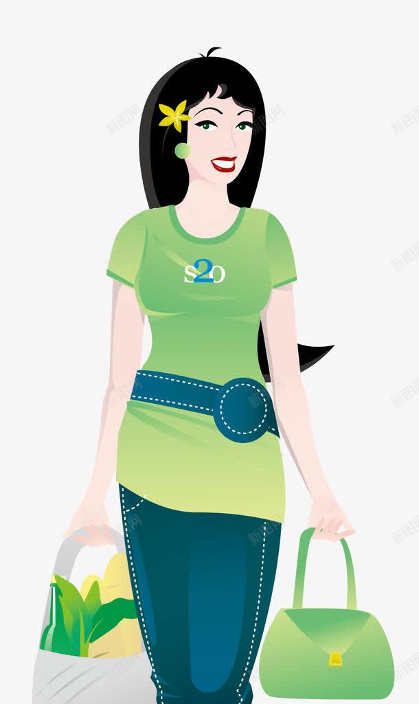购物女孩png免抠素材_新图网 https://ixintu.com shopping 买菜 女包 时尚 美女 购物 购物袋