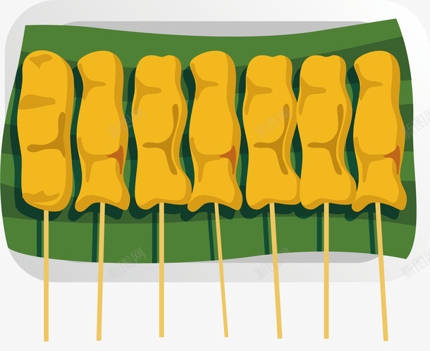 烤串矢量图ai免抠素材_新图网 https://ixintu.com 卡通手绘 卡通食物 烤串 美食 营养 装饰图案 矢量图