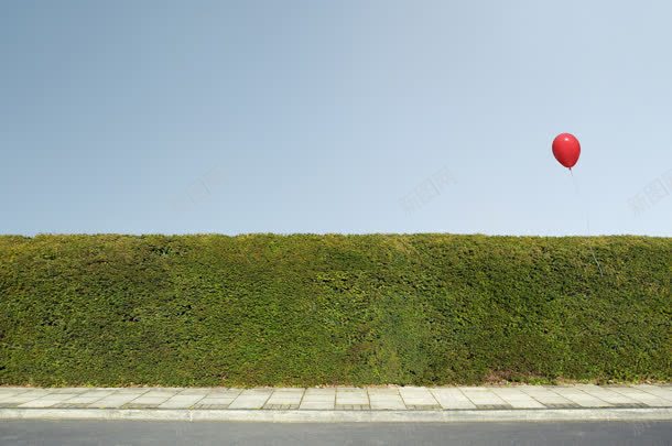绿色树丛红色气球jpg设计背景_新图网 https://ixintu.com 树丛 气球 红色 绿色