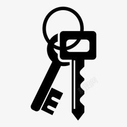 钥匙串钥匙串图标高清图片