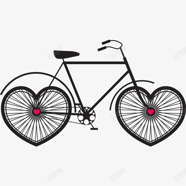 自行车单车png免抠素材_新图网 https://ixintu.com 单车 爱心单车 自行车 节日素材