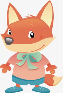 红色小狐狸粉红色的小狐狸矢量图高清图片