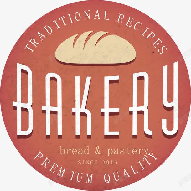创意面包标签图标png_新图网 https://ixintu.com logo 圆形 精美 面包 面包标签