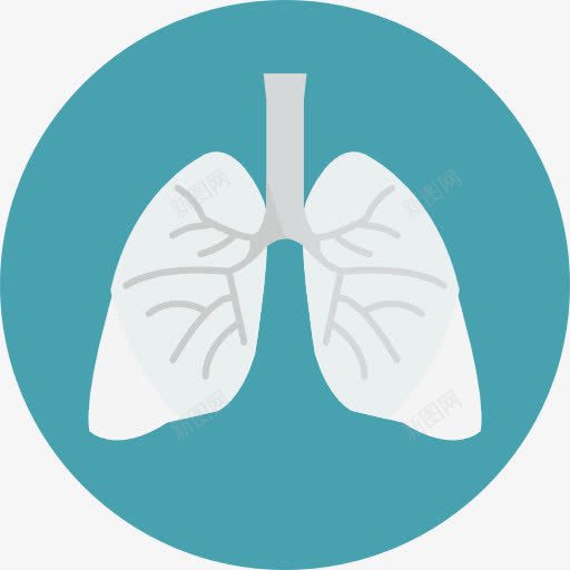 肺图标png_新图网 https://ixintu.com 医学 医疗保健和医疗 呼吸 器官 肺 解剖学