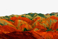 山峰山岩卡通手绘地形地貌高清图片
