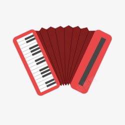 红色的手风琴卡通红色手风琴高清图片